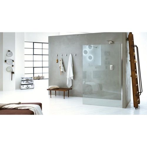 PAROI WALK-IN 160 CM VERRE 8MM + BRAS CHROME