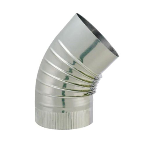 COUDE PLISSE INOX 304 45° D.125